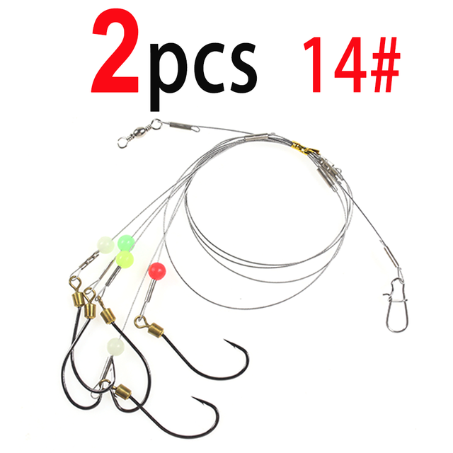 16/0 Circle Hooks OROOTL Shark Fishing Rigs - 3pc Stainless Steel ...