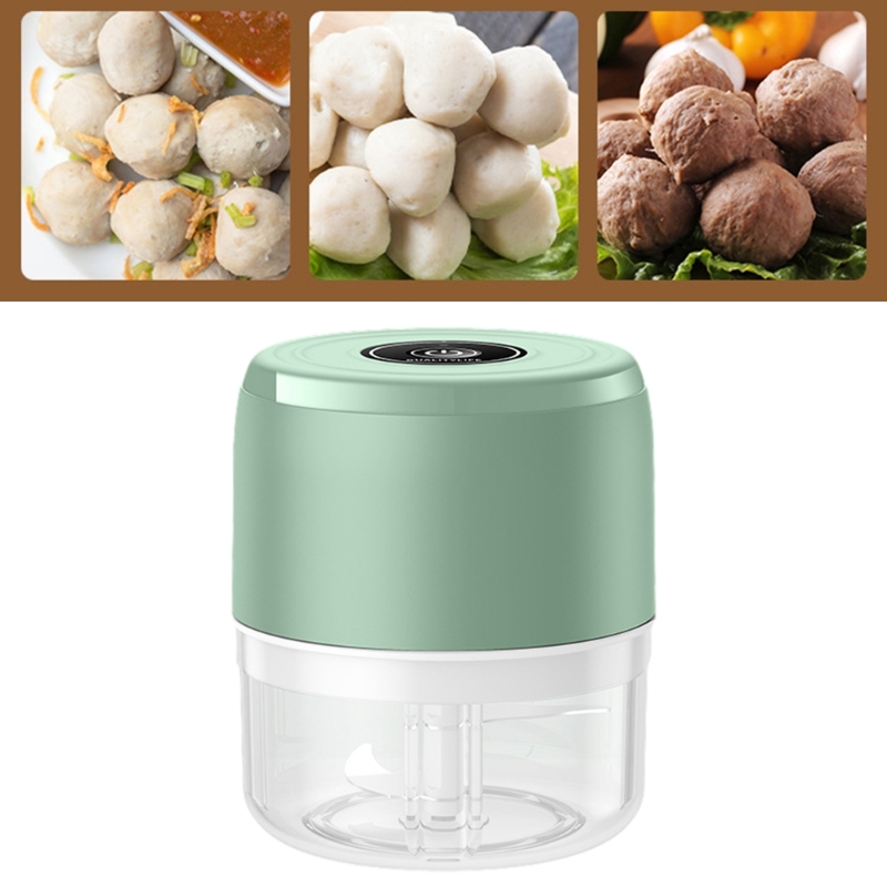 ✪【Haoo-Store】【Ready Stock】 Electric Kitchen Food Chopper Masher Crusher USB Meat Grinder Vegetable Chopper