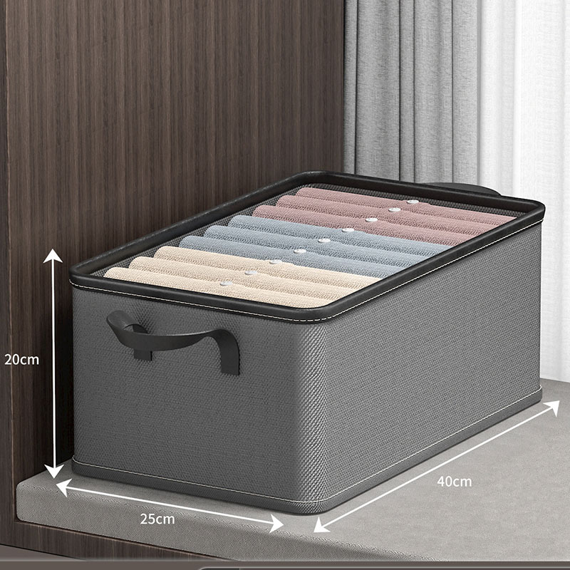 Storage box Clothing household foldable fabric clothing storage box wardrobe dustproof storage pants organizer box