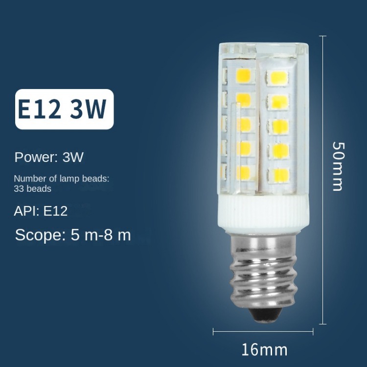 Huazu corn light led bulb e14 refrigerator bulb e12 screw mouth indoor household light energy saving lamp tri color corn beads 3w 5w 9w