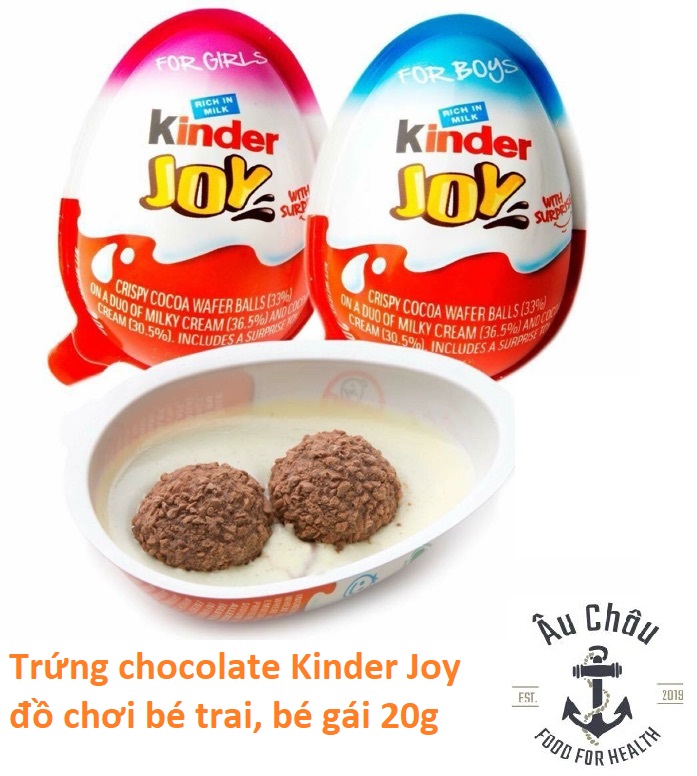 Kẹo Trứng Socola Kinder Joy chính hãng cho bé trai 20g săn đồ chơi bất ngờ
