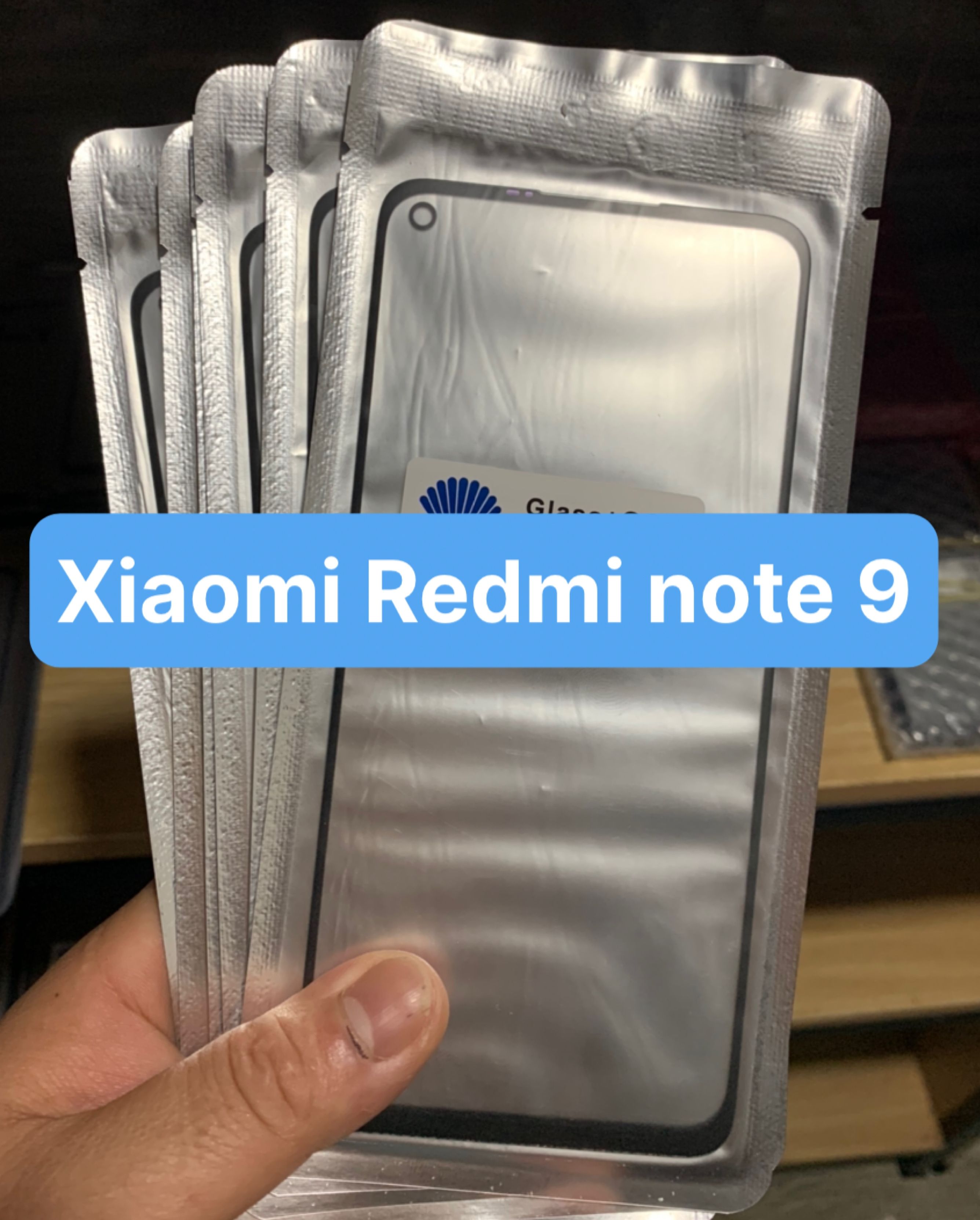 Kính ép màn hình liền keo xiaomi redmi note 9