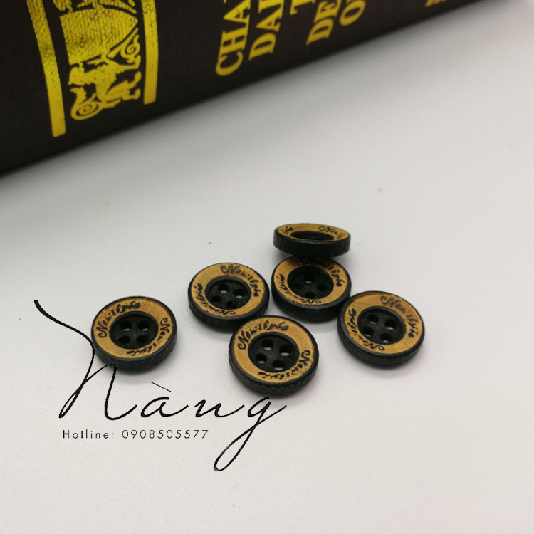 Set 50 Nút Gỗ Tự Nhiên Có Họa Tiết (12,5mm)