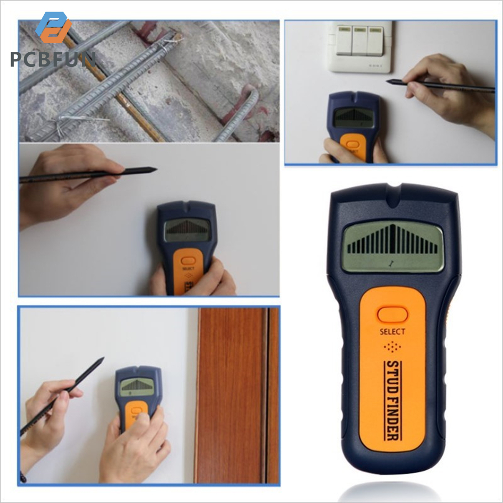 pcbfun TS79 Metal Detector Three-in-one Wall Detector Wooden Post Voltage Density Detection with Battery Depth Metal Detector Concealed Stud Finder Hidden Wire Detector Wall Scanner Wood Stud Metal Cable Detector