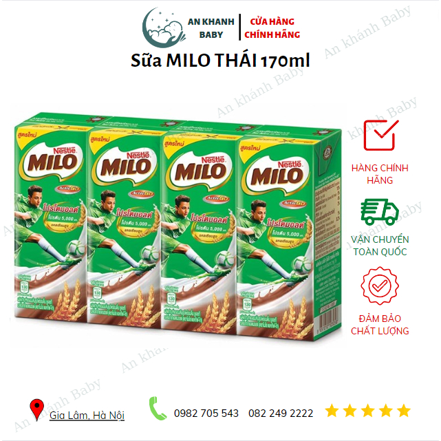 Thùng 48h*170ml sữa milo thái lan date t4/2025