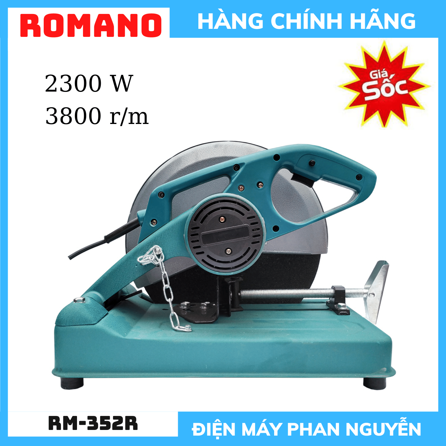 Máy cắt sắt romano 355mm-công xuất 2300w