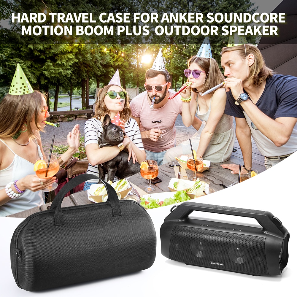 Waterproof Bluetooth-Compatible Speaker Case Portable Protective Bag Case Carry Storage Box For Anker Soundcore Motion Boom Plus