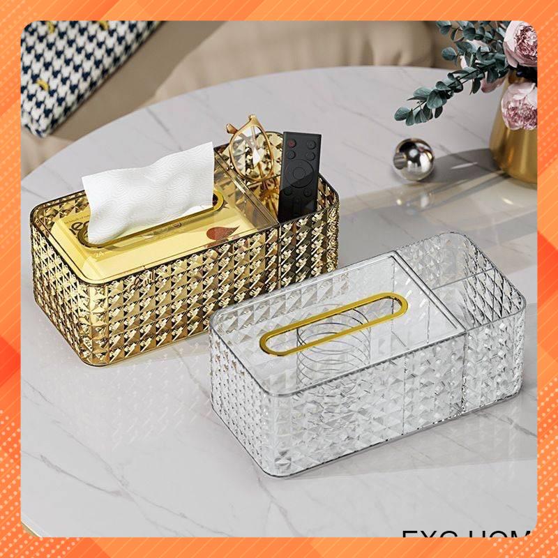 Hộp đựng khăn giấy đa năng kèm khay đựng đồ
