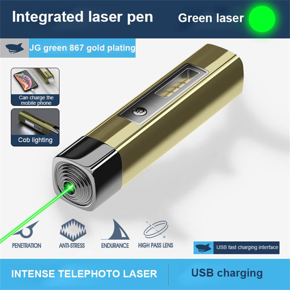 1SET Flashlight Outdoor Lighting With Cob Side Light Laser Pen Camping Flashlight Mini Laser Flashlight Torch Portable Laser Torch