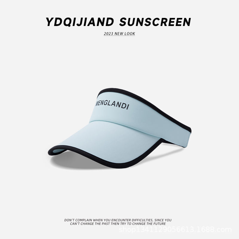 Hat Female Summer Empty Top Hat Korean Version Versatile Sunscreen Sun Hat Outdoor Running Topless Duck Tongue baseball cap