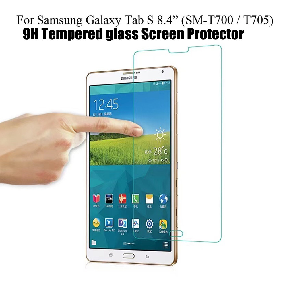 9H Hardness Tempered Glass Screen Protector For Samsung Galaxy Tab S 8.4 inch SM- T700 T705 Explosion Proof Clear Protective Film