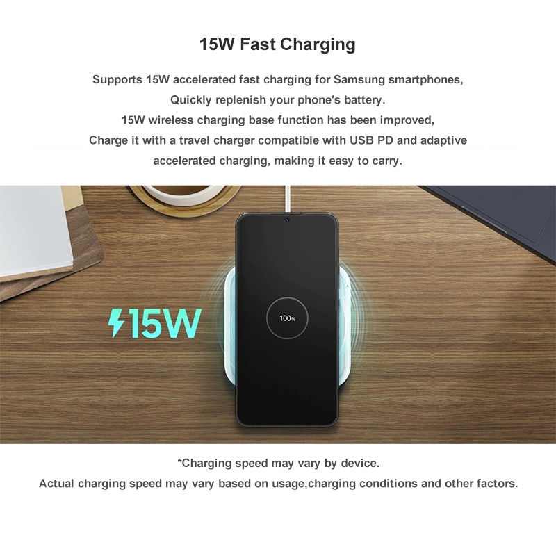 SAMSUNG Đế Sạc Nhanh Không Dây EP-P2400 Cho IOS Android