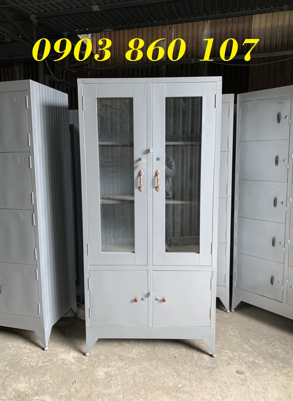 Tủ hồ sơ kính văn phòng đựng tài liệu có khóa hình thực tế giao hàng nhanh bình dương hcm