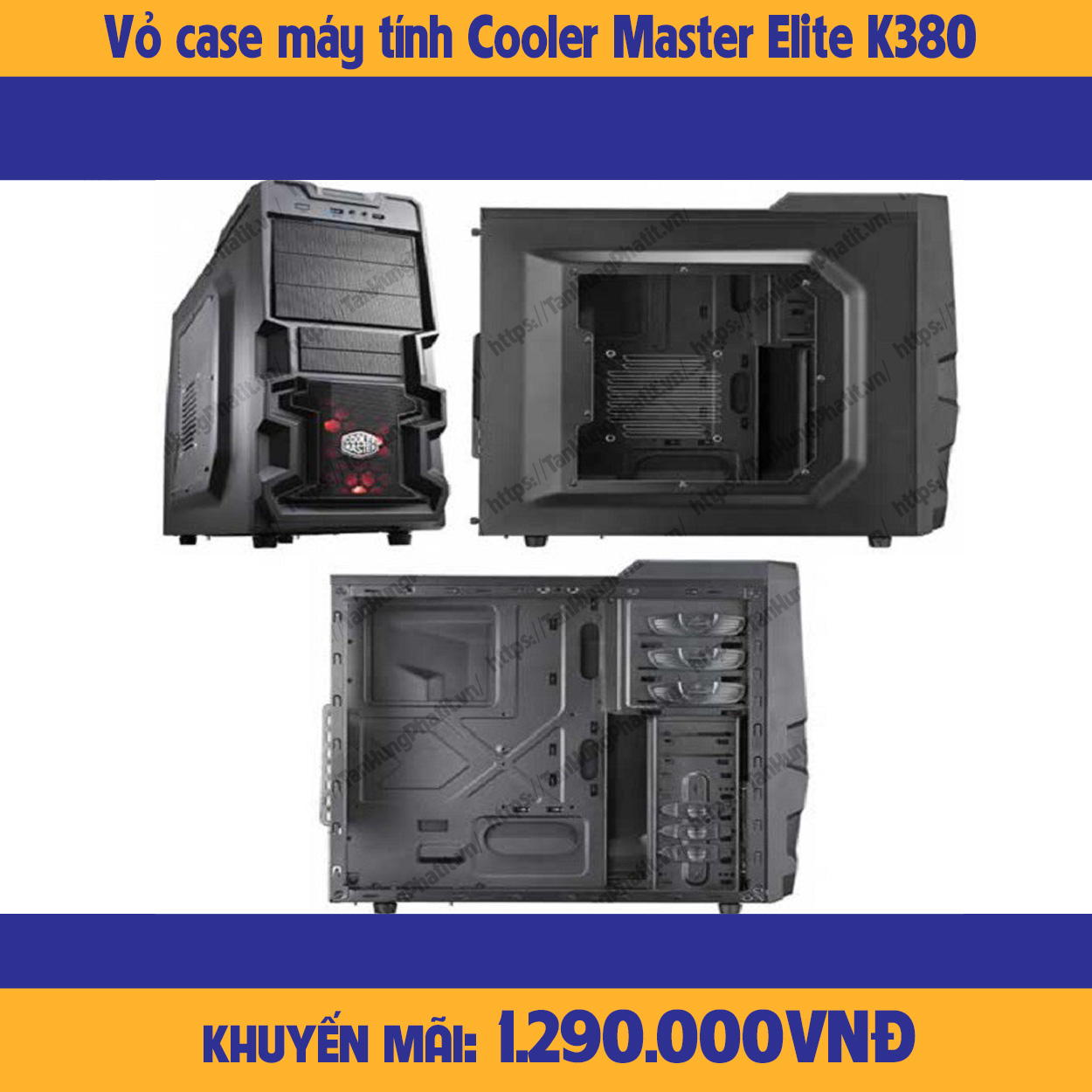 Vỏ case máy tính Cooler Master Elite K380 USB3.0 (Window - Mid Tower)