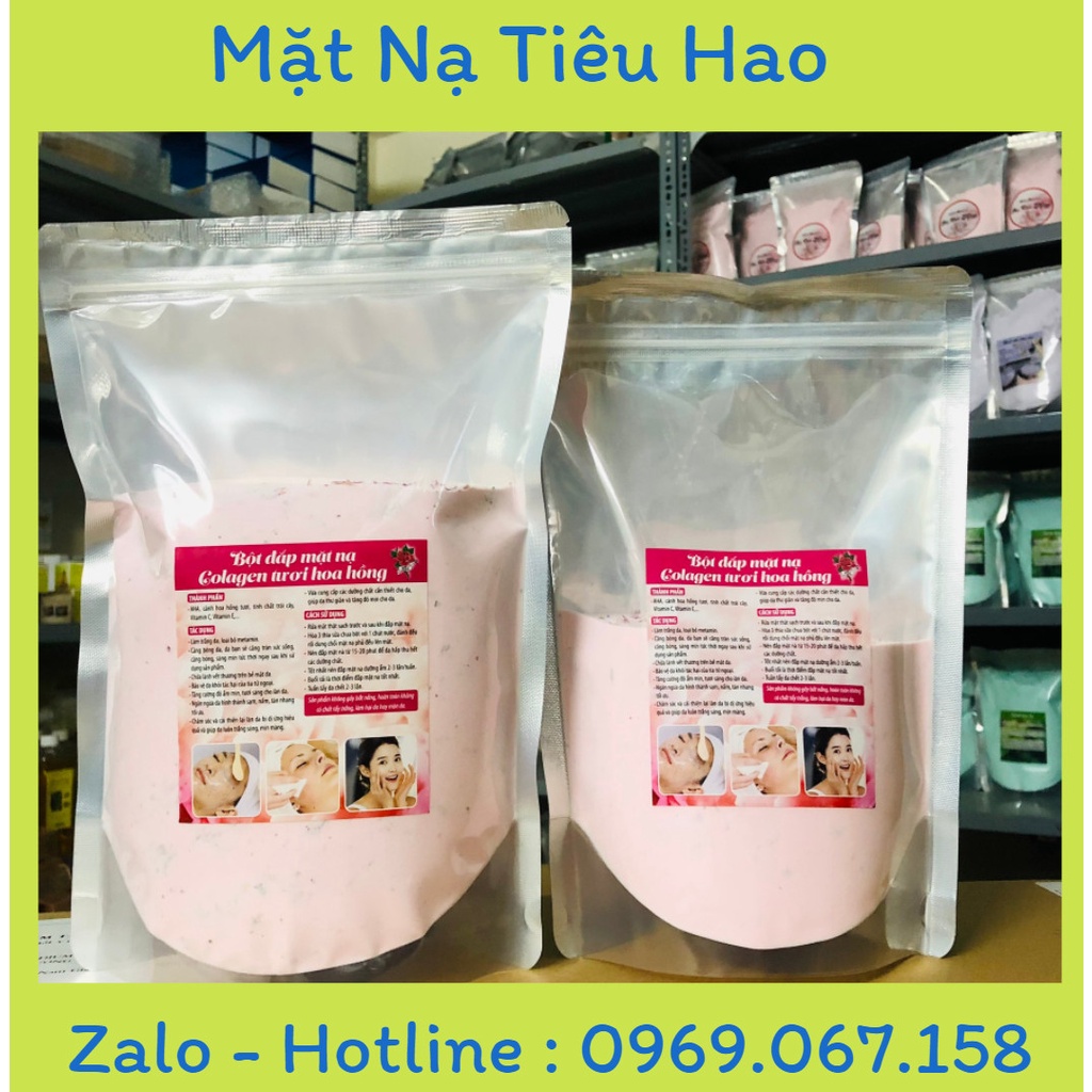 Bột đắp mặt nạ Hoa Hồng collagen handmade 1kg
