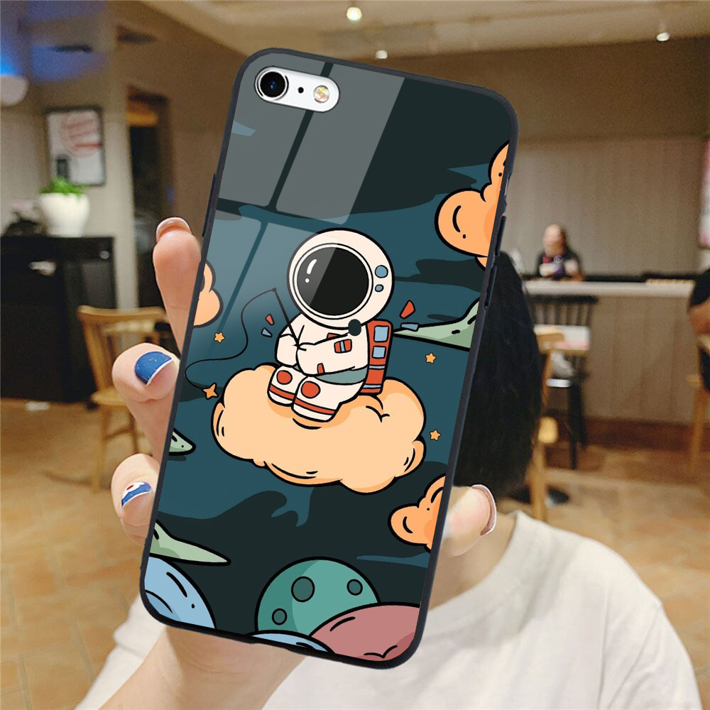Ốp Lưng IPHONE 6/6S/ 6 PLUS/6S PLUS/ 7/8 mặt kính cao cấp phi hành gia
