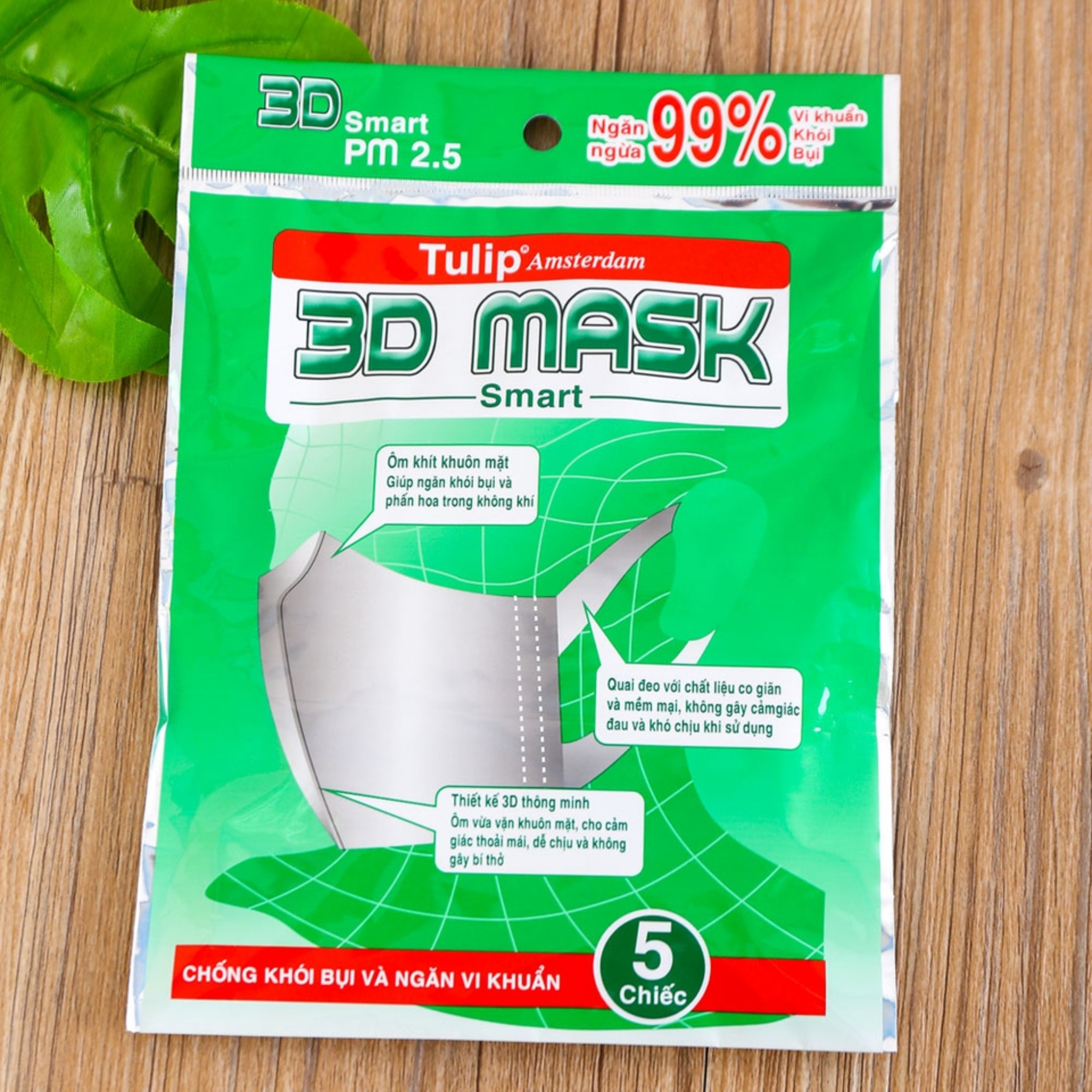 Túi 5 chiếc khẩu trang 3D Mask công nghệ Nhật Bản