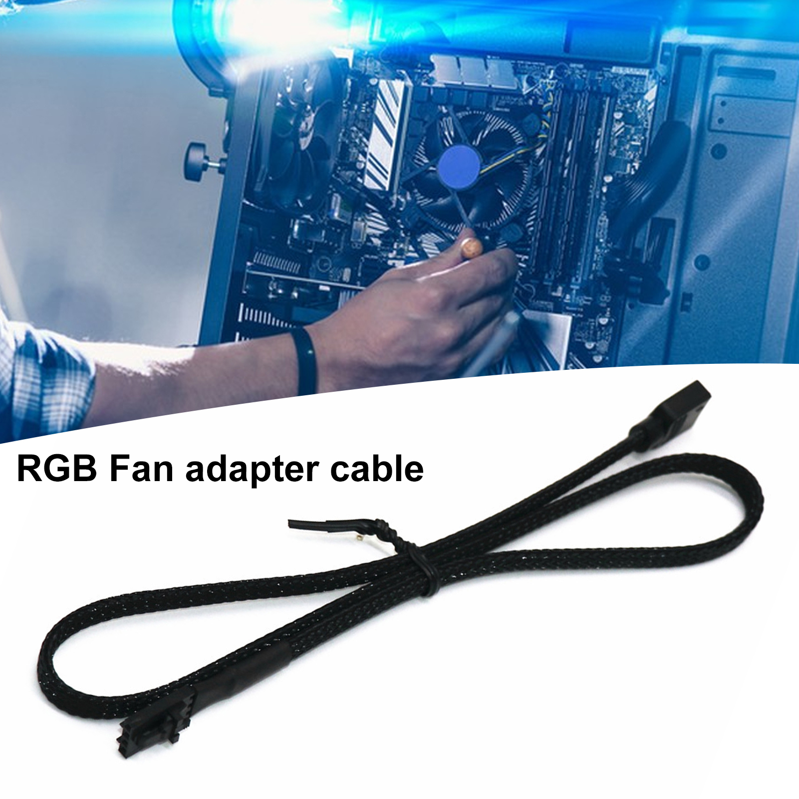 NEWMANA Argb Controller Adapter Cord Upgrade Your Pc with 25cm Argb Controller Adapter Cable for Stunning Rgb Effects Compatible with Ql Ll120 Icue Rgb Led Fans