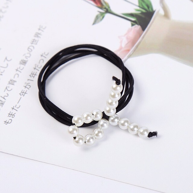 Dây buộc tóc đính hạt ngọc chùm CHUM16 - Phụ kiện tóc