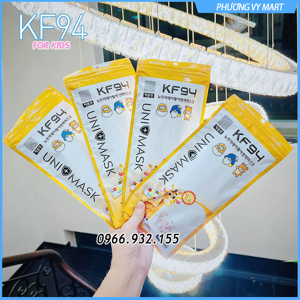 Set 20 chiếc khẩu trang trẻ em 4 lớp KF94 UNI MASK