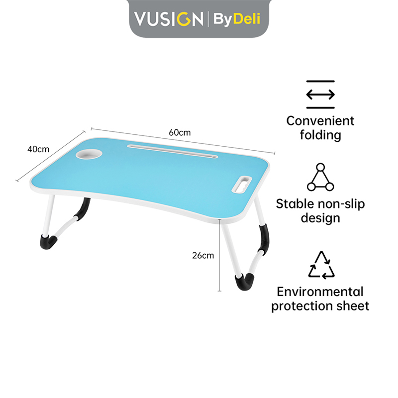 Vusign by Deli Laptop Table Foldable Mini Table for Study Portable