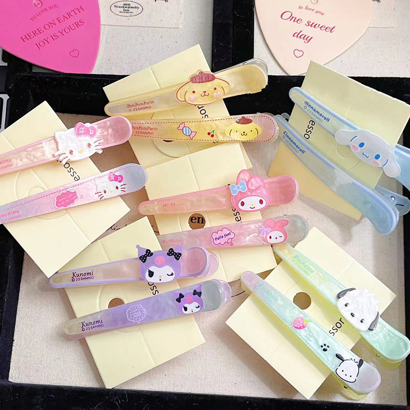 2PCS%20Sanrio%20Anime%20Kuromi%20Hair%20Clip%20My%20Melody%20Cute%20Cartoon%20Pochacco%20Pompompurin%20Fashion%20Cinnamoroll%20Kawaii%20Acrylic%20Duckbill%20Clips%20-%20Image%202