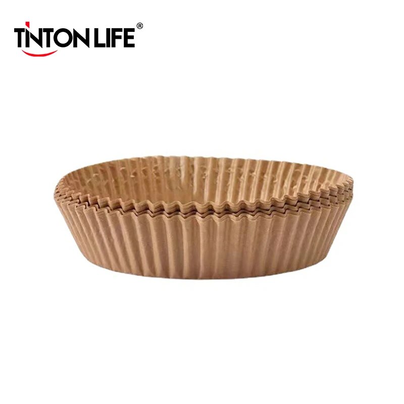 【The-Best】 50/100pc Oil Paper Holder For Air Fryers Disposable Baking Oil Absorbing Baking Tray Paper Food Grade Non Stick Kitchen.