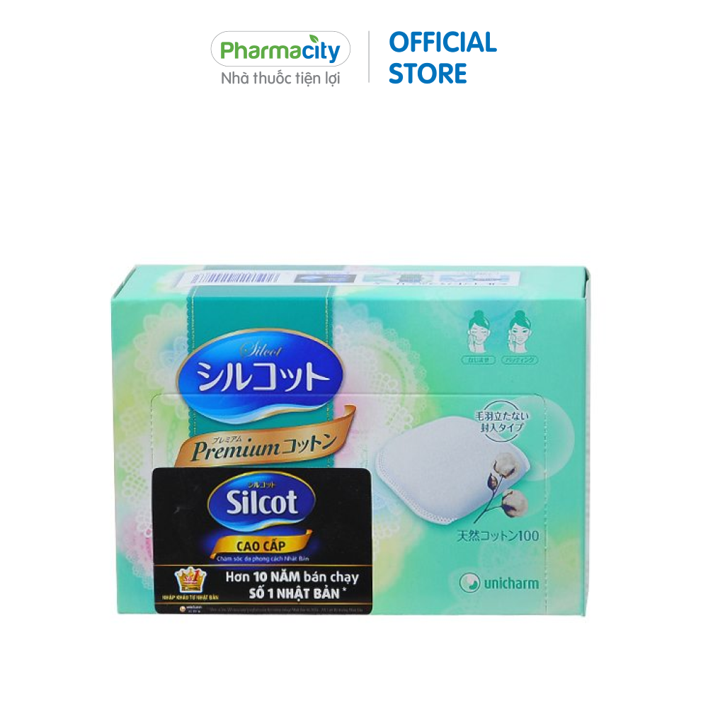 Bông trang điểm cao cấp Unicharm Silcot