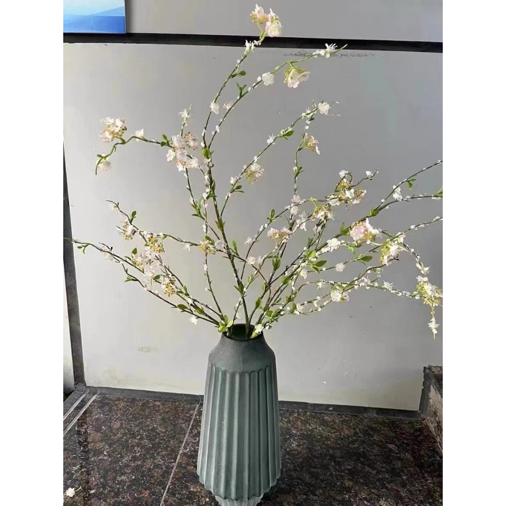 Hoa Giả, Hoa Lụa Cành Tuyết Mai Cao Cấp Cắm Bình