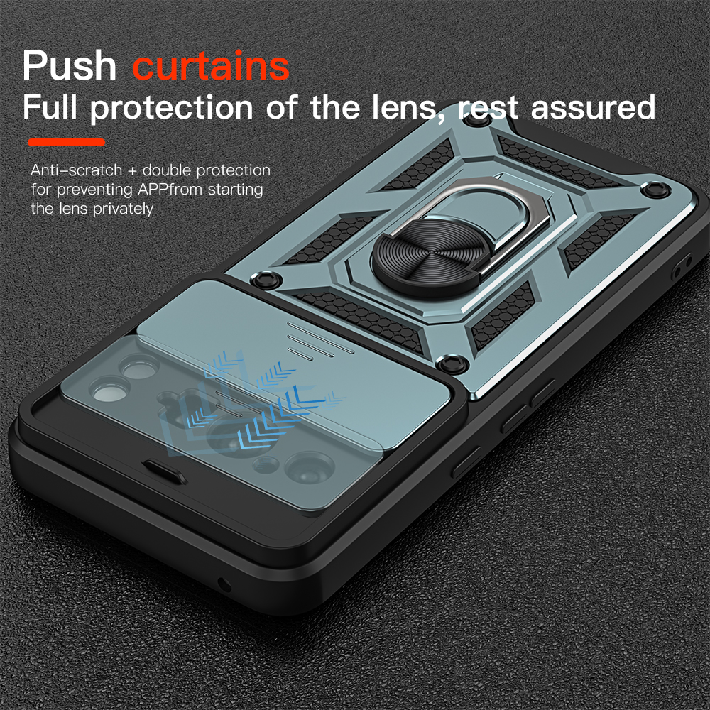 Keysion Ốp điện thoại chống sốc trường hợp cho Google Pixel 8 Pro trượt bảo vệ ống kính máy ảnh đế dạng nhẫn điện thoại bìa cho Google Pixel 6 Pro