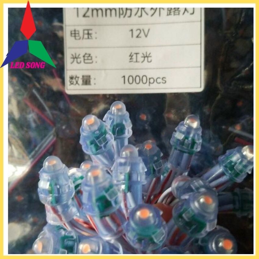 Led Đúc F8 Đế 12mm 12v Dây 50 Bóng