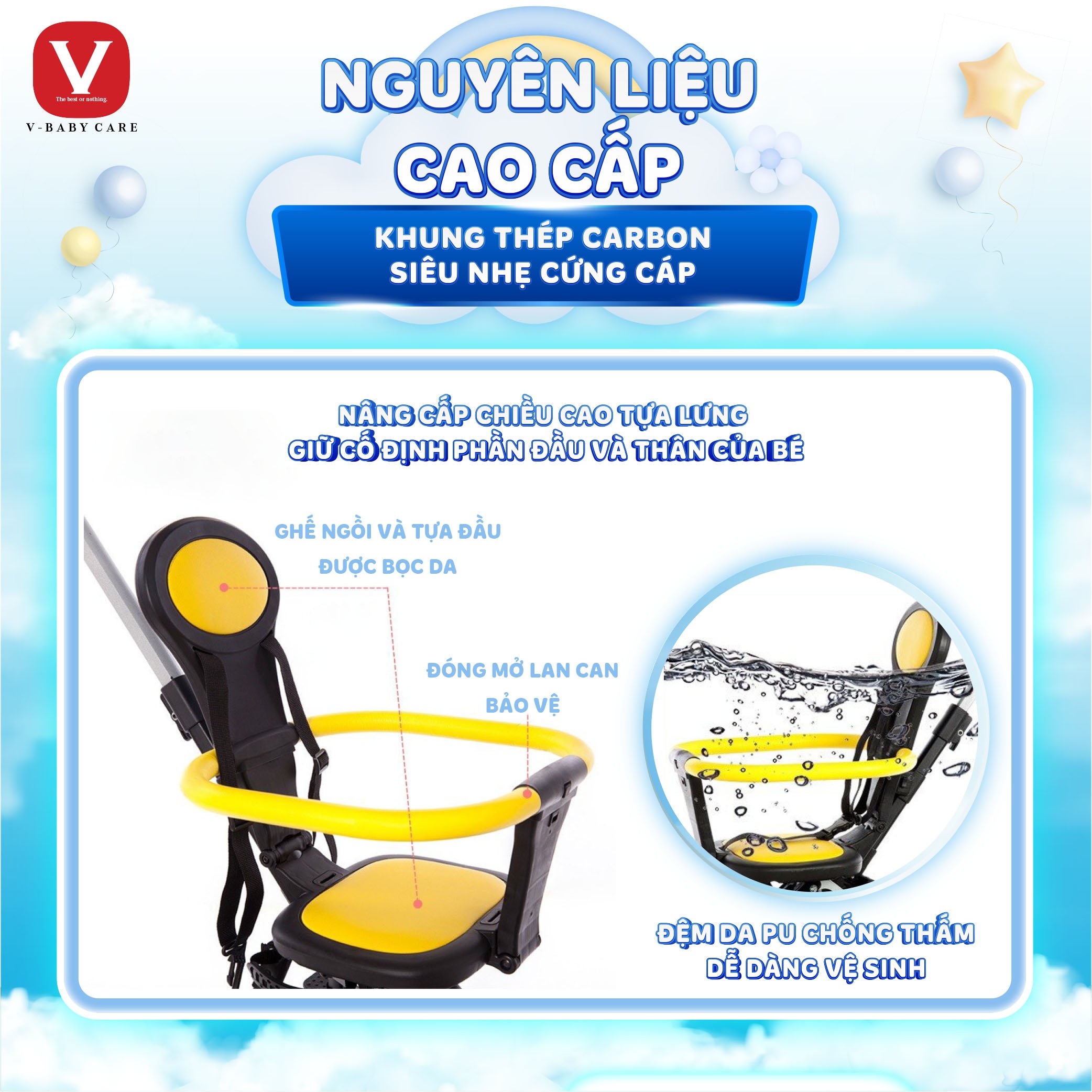 Xe đẩy gấp gọn đảo chiều Q1