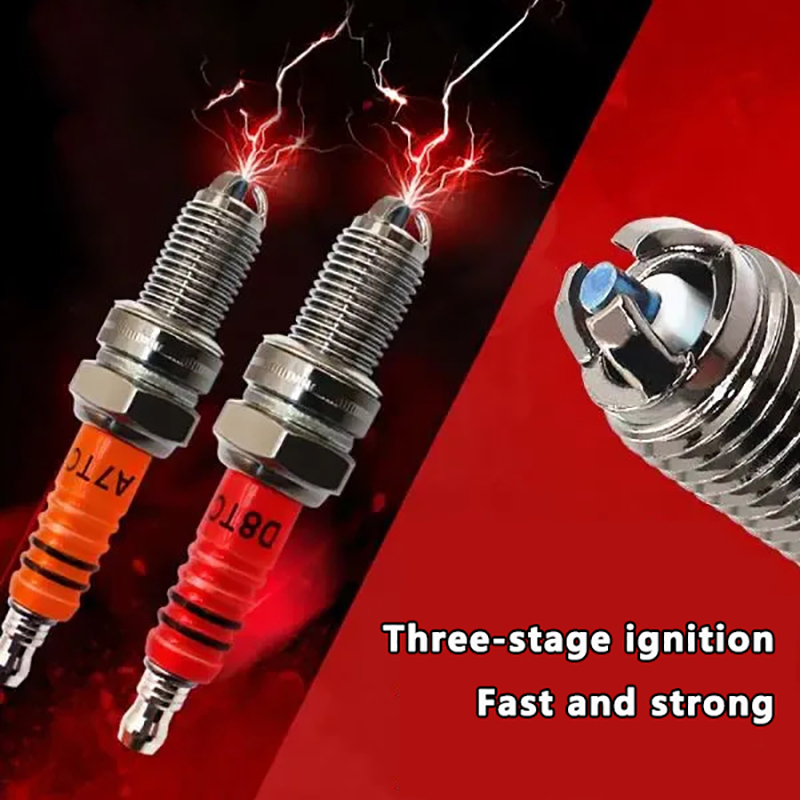 High Performance Three jaw three energy-saving spark plug Motorcycle Iridium 10mm Spark Plug D8TC A7TC For 48CC- 80CC JH70 DY90 Suitable For Most Motorcycles On The Market. 