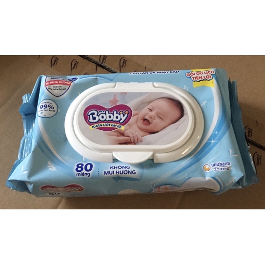 Khăn giấy ướt Bobby 80 tờ