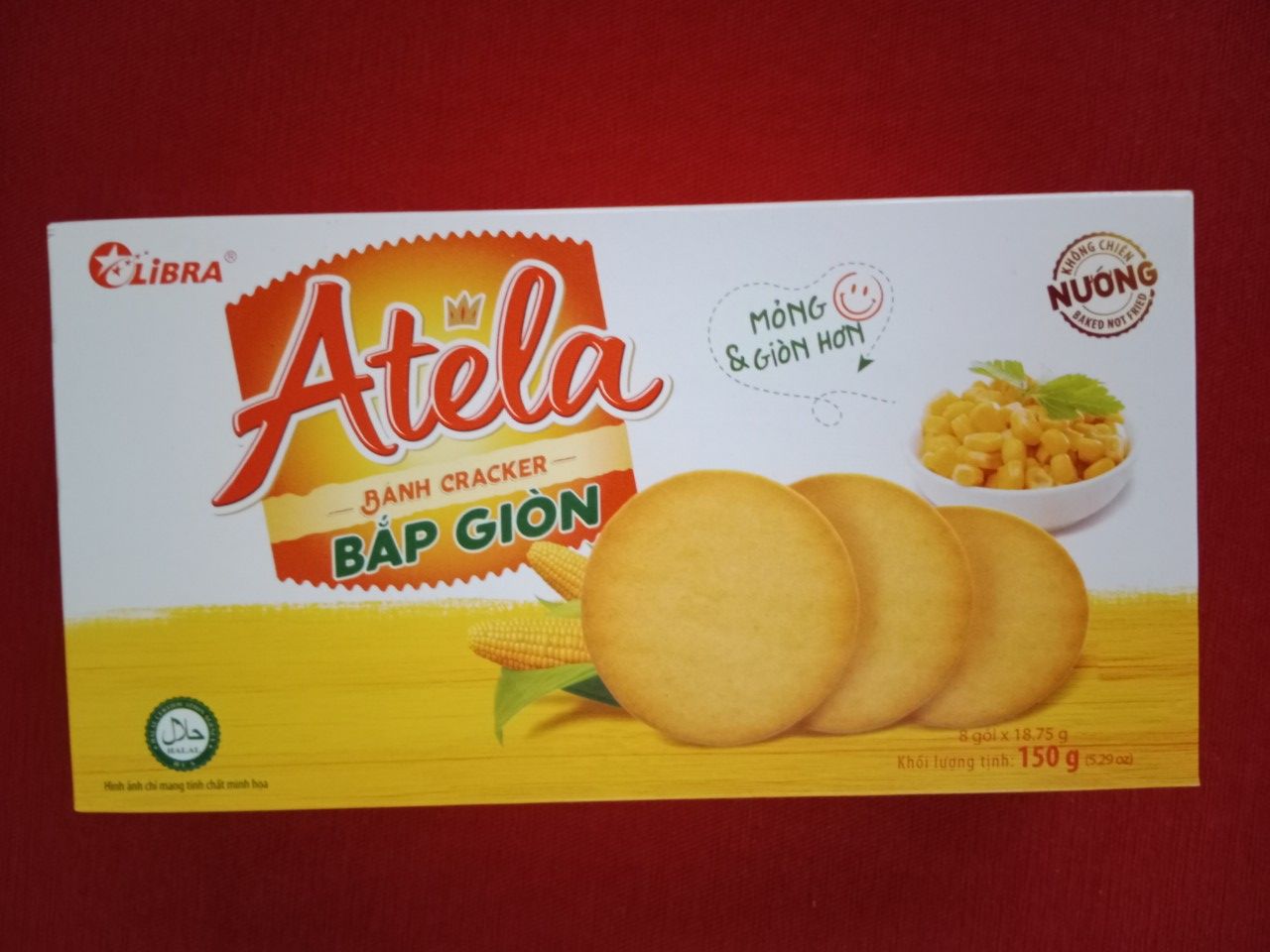 Bánh bắp giòn Atela 230g (chay ,mặn đều dùng được)