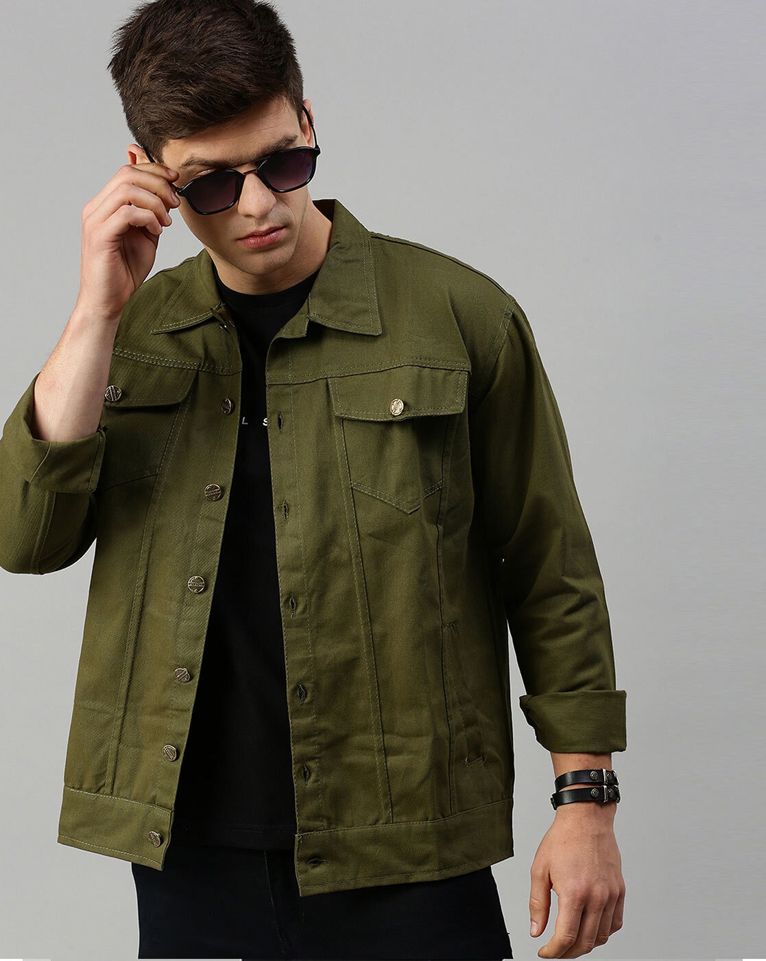 Men's%20Olive%20Green%20Denim%20Jacket%20With%20Premium%20Quaility%20By%20CLOTHING%20-%20Image%205