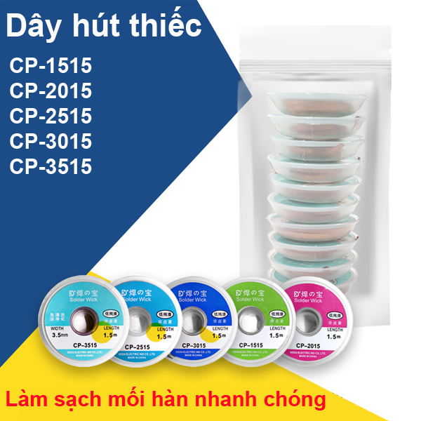 Dây đồng hút thiếc, hút chì hàn dài 1.5m