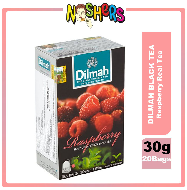 Noshers Dilmah Raspberry Flavored Black Tea (20 Tea Bags) Dilmah Tea