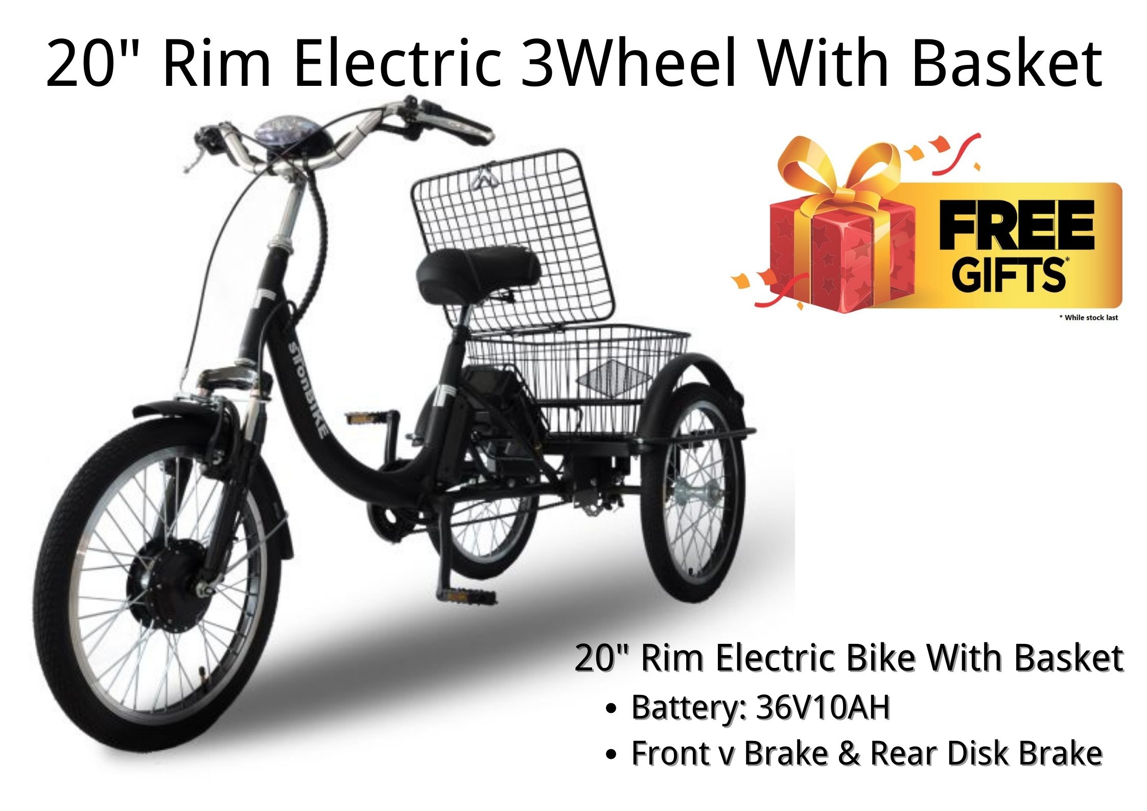 STONBIKE ELECTRIC 3WHEEL BIKE (BIKE-TRI 