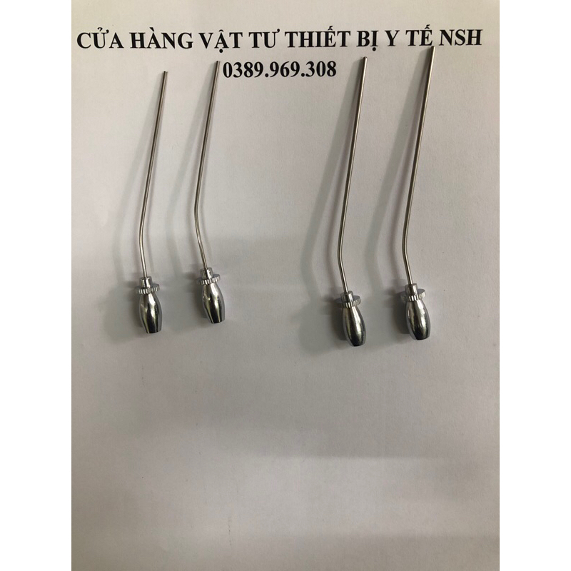 Ống hút tai mũi họng inox size nhỏ và lớn,Ống inox hút dịch tai dùng trong phẫu thuật,ống hút tai phẫu thuật thanh quản, ống inox hút dịch xoang tai mũi họng