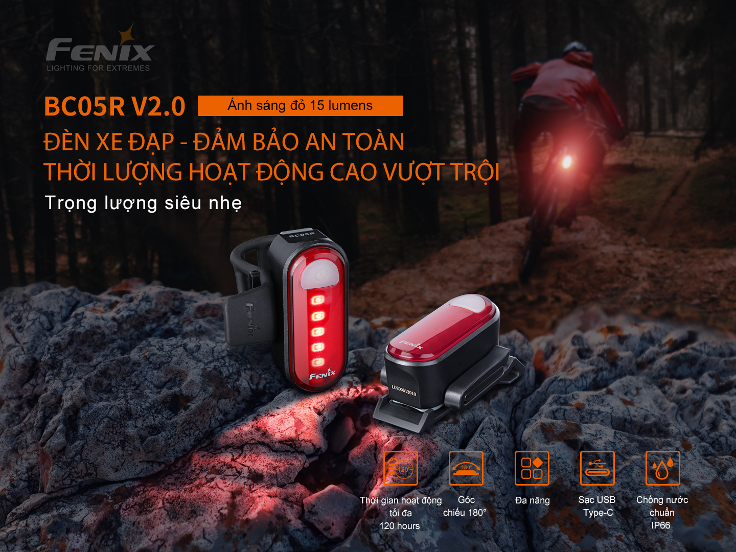 Đèn pin xe đạp Fenix BC05R V2.0
