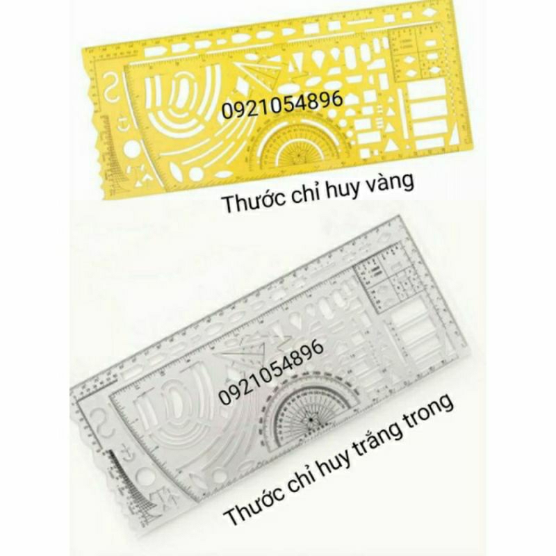 Thước chỉ huy tham mưu hình con cá, thước vẽ tham mưu