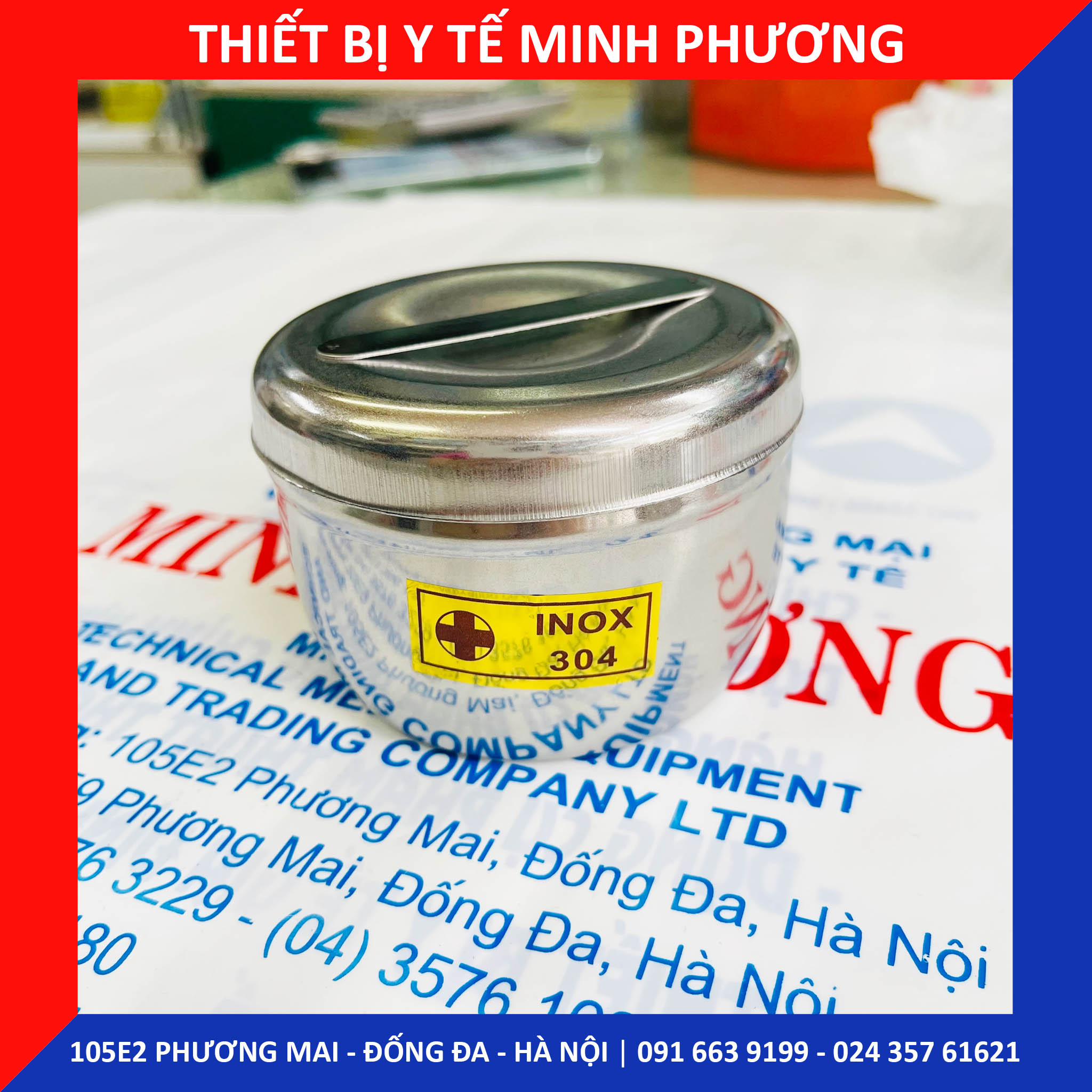 Hộp đựng bông cồn inox 304 phi 6 phi 8 phi 10 dùng trong y tế