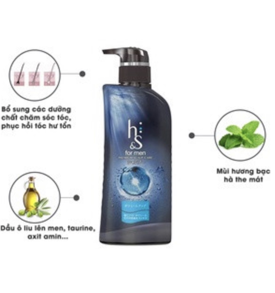 [Dầu gội sạch gàu] HS for Men Nhật Bản 370ml
