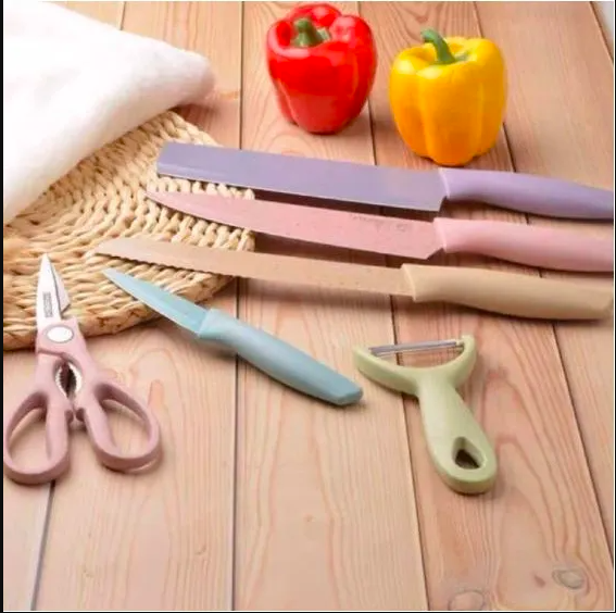 Bộ 6 món dao kéo làm bếp bằng lúa mạch