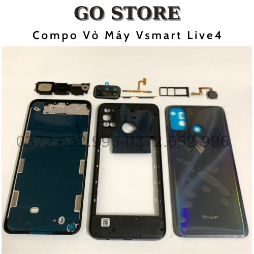 Combo vỏ máy điện thoại Vsmart Live 4