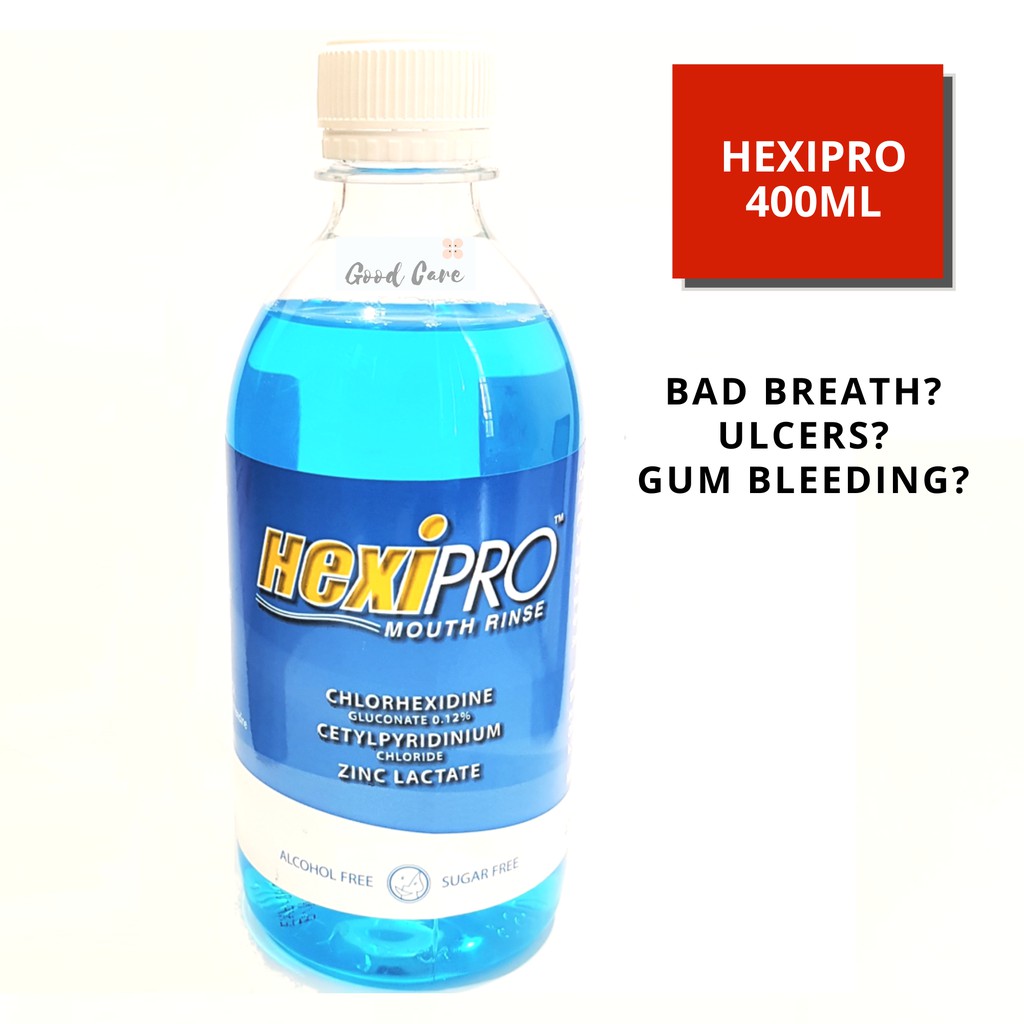 HEXIPRO 400ml Chlorhexidine Mouthwash (Expiry 2027) for bad breath