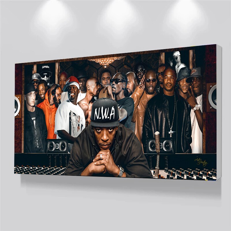 Hip hop CA SĨ rapper âm nhạc huyền thoại ngôi sao bên Áp phích vải sơn 2pac tupac tường Hình ảnh cho phòng khách trang trí nội thất mới