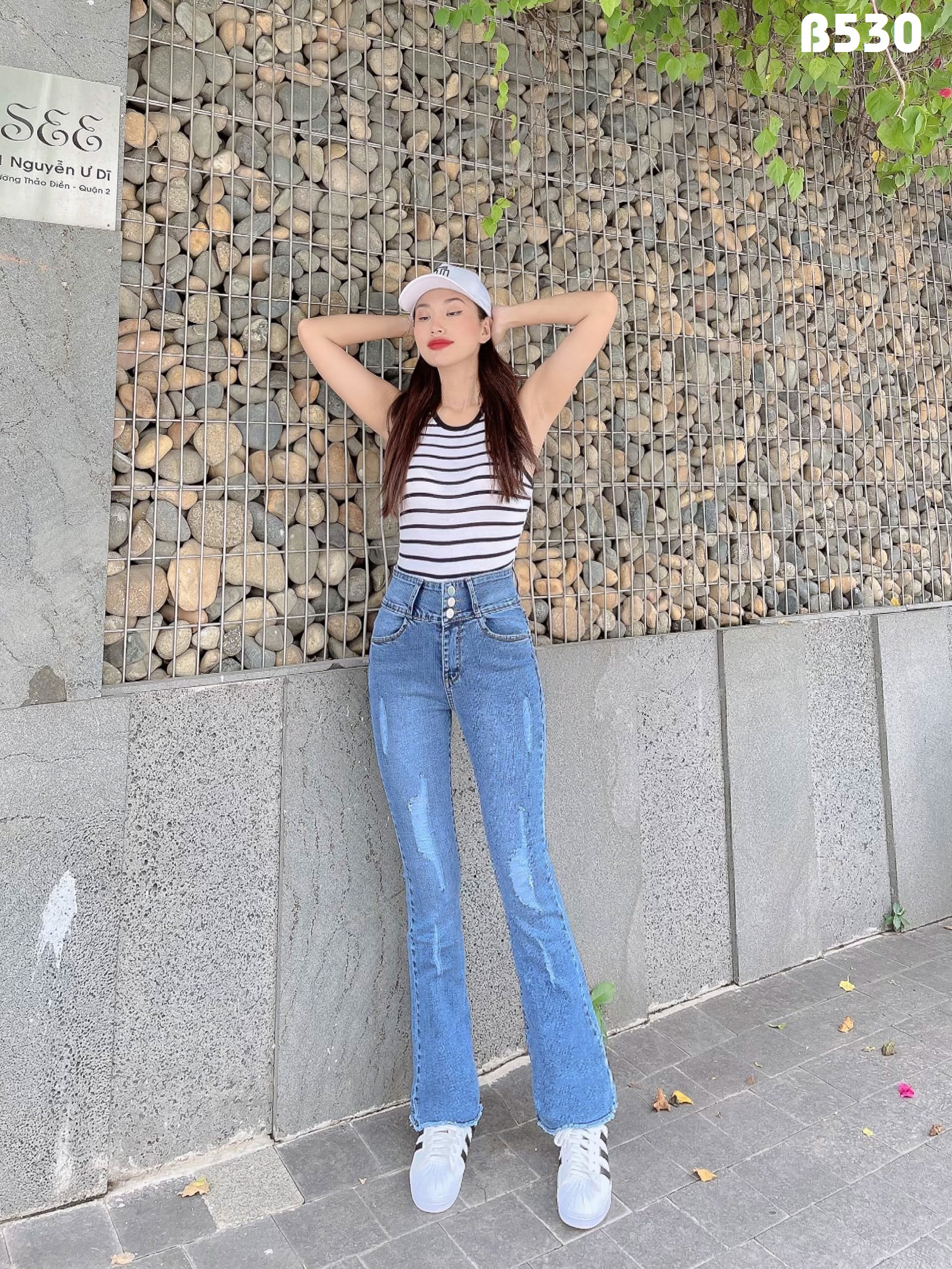 Quần tây nữ 2 nút gắn tag chữ H chất lụa thun co giãn QT789