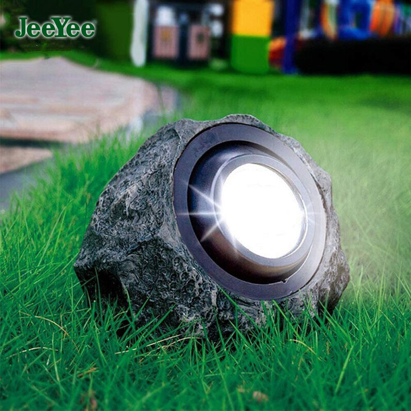 JeeYee Solar Led Outdoor Solar Light Solar Simulation Stone Lamp Outdoor Garden Light Decorative